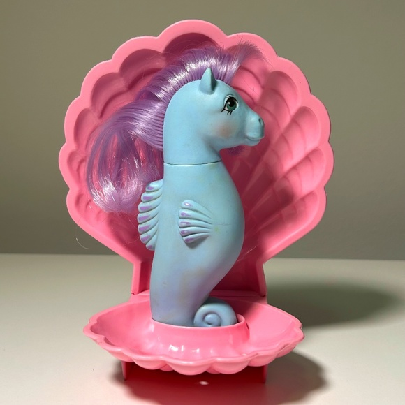 Other - Vintage 1984 G1 MLP Sea Pony Seawinkle + Clamshell